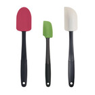 Set de 3 espatulas de silicon en colores rojo verde y blanco