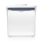 Contenedor cuadrado con tapa blanca grande de 2.8 l