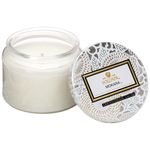 Candela decorativa mokara de vidrio pequeña 3.2 oz 25 horas de duracion
