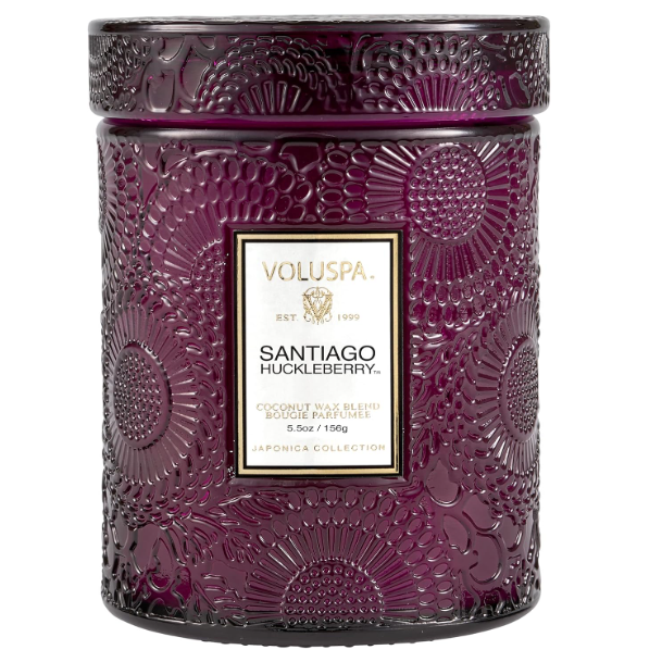 Candela en vidrio edicion limitada santiago huckleberry 5.5 0z 50 horas de duracion