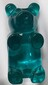 Adorno de oso gummy color turquesa