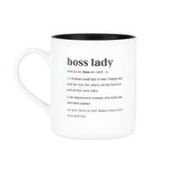 Taza boss lady color blanco y negro