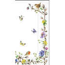 Paquete de 16 servilletas 8.5"x 4.5" flores moradas mariposas y pajaros