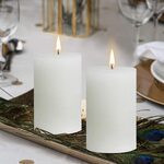 Vela pilar en color blanco de 2.75 x 4"