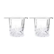 Vaso para whiskey de cristal con  palillo removedor