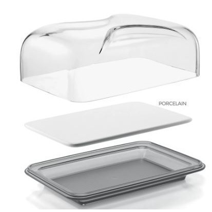Contenedor rectangular transparente