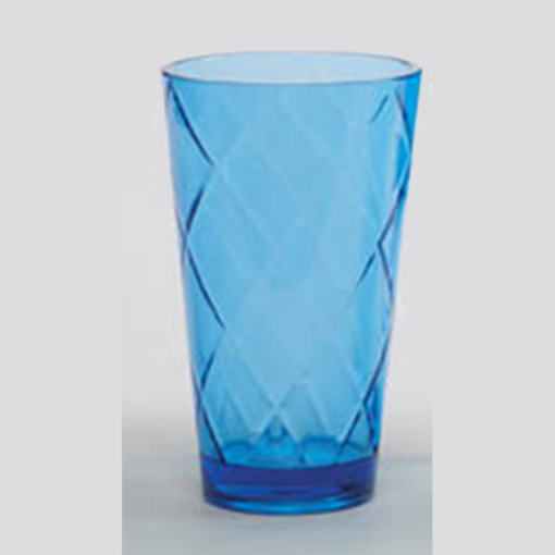 Set de 4 Vasos En Color Azul Diamond Acrylic