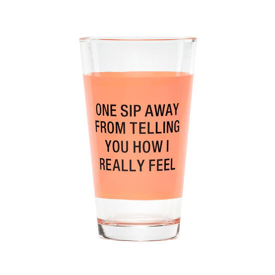 Vaso color salmon one sip away