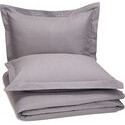 Set de duvet estándar con 2 fundas color gris plateado pinzon Set de duvet estándar con 2 fundas color gris plateado pinzon