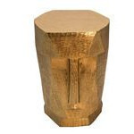 Stool de cara metalico color dorado 17" x 11.25" x 13"