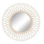 Espejo daisy de minbre color natural 35"