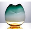 Vase decorativa en colores verde y amarillo 10"