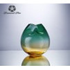 Vase decorativa en tono verde y amarillo 10"