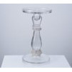Candelabro de vidrio de 10.5" con detalle de piedras