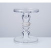 Candelabro de vidrio de 7.5" con detalle de piedras