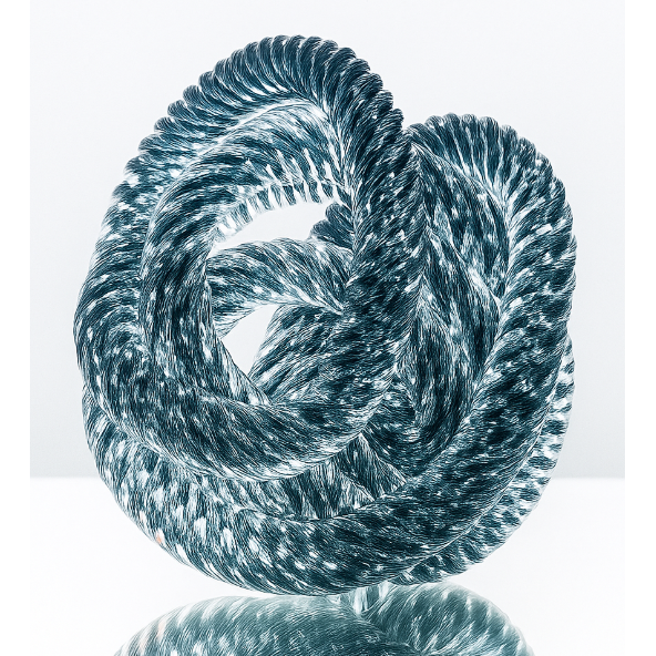 Adorno de Cristal en Forma de Nudo, Azul