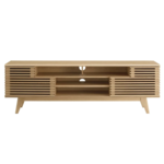 Consola para tv de madera de color natural de 71" puertas corrediza