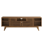 Consola para tv de madera de color nogal de 71" puertas corrediza