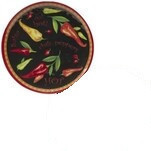 Plato redondo de melamina 14" colección red hot