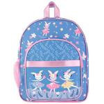 Mochila color azul y rosa de conejos