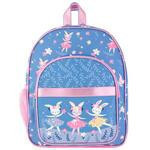 Mochila color azul y rosa de conejos