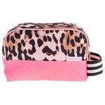 Bolsa para viaje diseño de leopardo color rosado