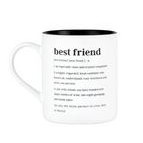 Taza blanco con negro best friend