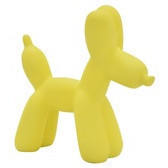 Escultura de globo de perro en color amarillo mate 15.0"x27.0"x8.9"