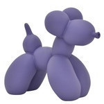 Escultura de globo de perro orejas pequeña color morado mate 11.8"x19.9"x16.3"