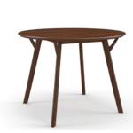 Mesa de comedor dante redonda color nogal 14 x 42 x 30"