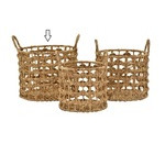 Canasta de Jacinto Natural, Diseño Entrelazado