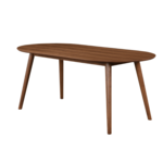 Mesa de comedor connor ovalada color nogal 71 x 35 x 29.75"