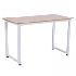 Escritorio de 55 pulgadas estructura metal blanco y top chapilla