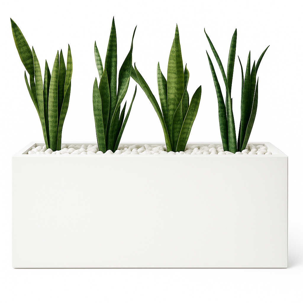 Maceta Rialdi jardinera pequena  blanco mate