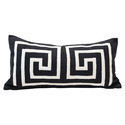 Cojin de algodón diseño geometrico color blanco y negro 24"