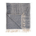 Throw 60" x 50" color blanco y puntos azules