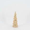 Arbol de navidad en vidrio decoracion de perlas 11"