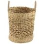 Cesta de Mimbre con Diseño de "X"