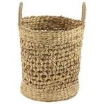 Cesta de Mimbre con Diseño de "X"