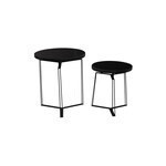 Mesa de acento top vidrio negro de 23"