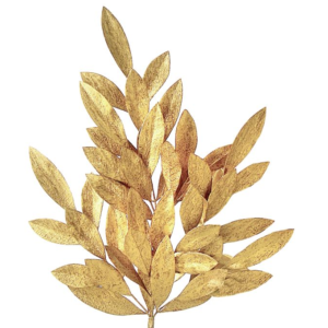 Spray de Hojas de Laurel de 7 Ramas Doradas