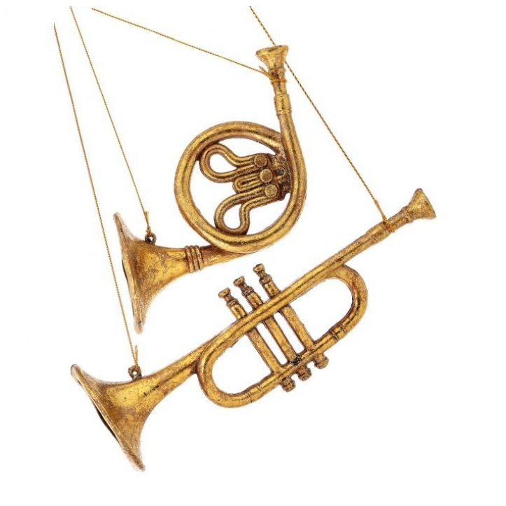 Trompeta de de plastico dorada de 10″