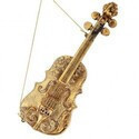 Violin de plastico dorado de 11"