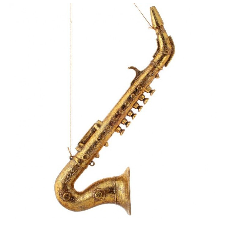 Saxofón de plástico dorado de 17″