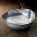 Bowl martillado color plateado de 12"