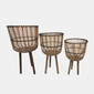 Maceta de bamboo natural 15"