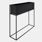 Maceta jardinera base rectangular negra 28x7"