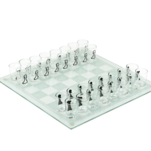 "Tabla con Shots de Vidrio, Juego de Ajedrez"