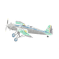 Cuaro decorativo avion vintage color gris con verde 8 x 10plg