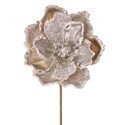 Vastago de magnolia nevada en metal de 24"